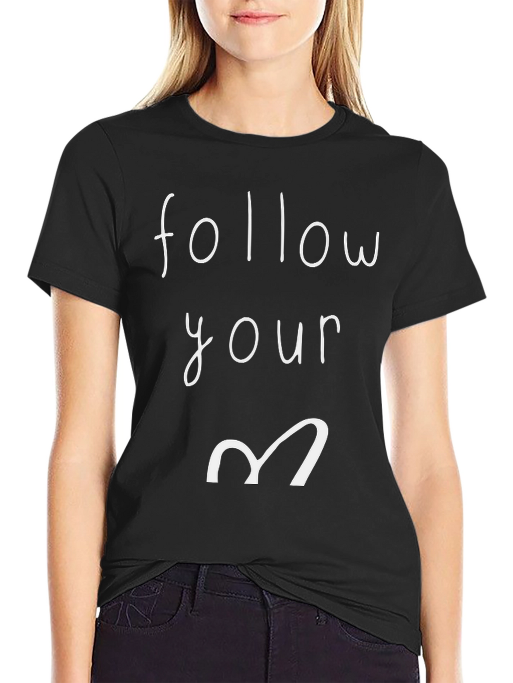 Follow Your Heart Graphic Tee - Black