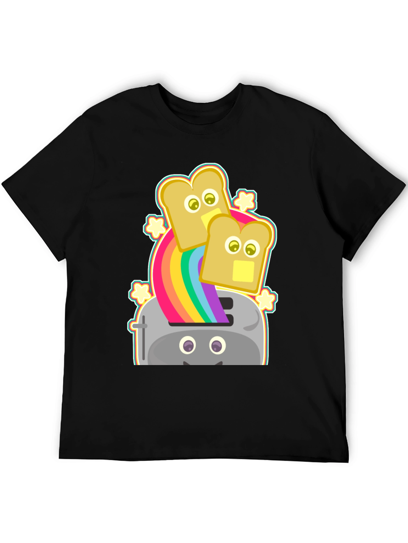 Rainbow Toaster Bread T-Shirt Novelty Tee