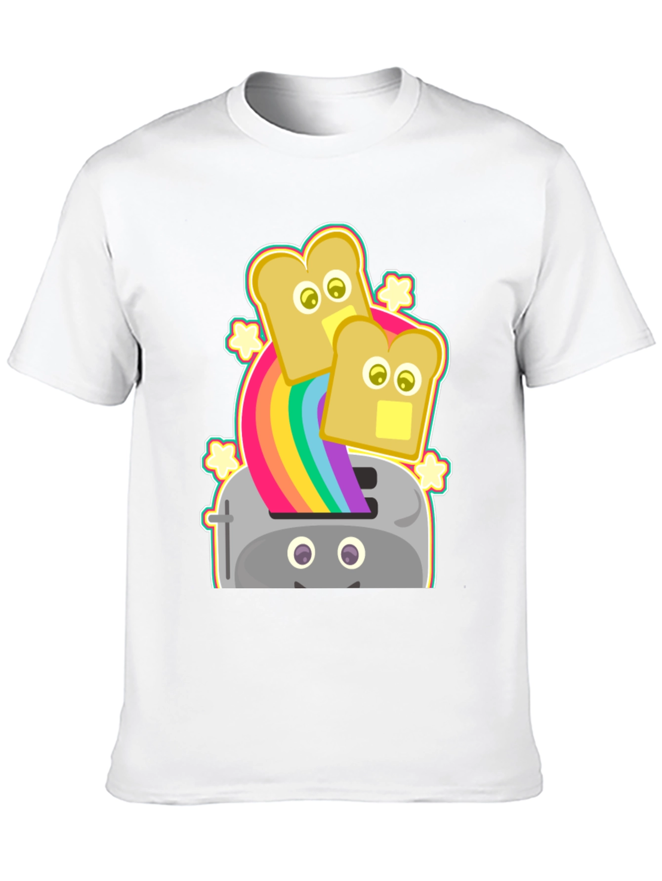 Rainbow Toaster Bread T-Shirt Novelty Tee