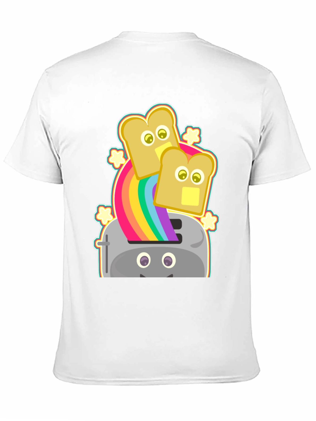 Rainbow Toaster Bread T-Shirt Novelty Tee