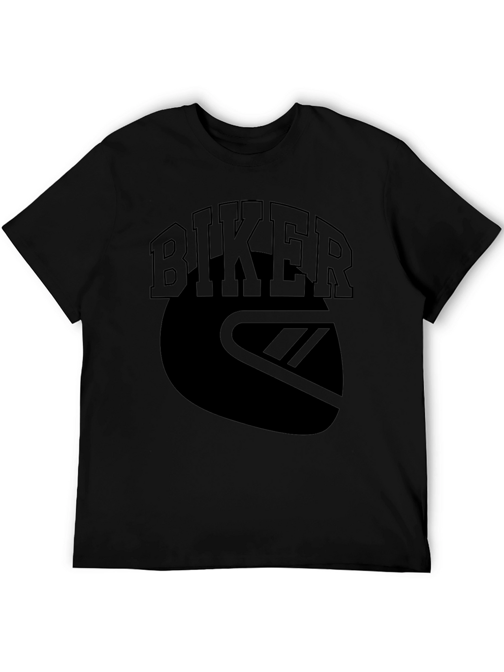 Biker Graphic Tee - Motorcycle Helmet Design