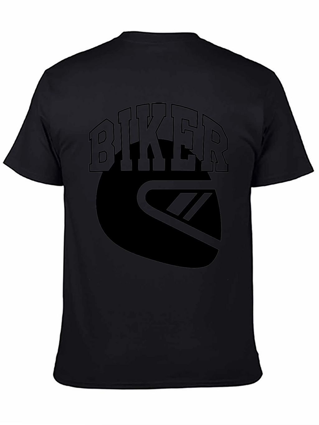 Biker Graphic Tee - Motorcycle Helmet Design