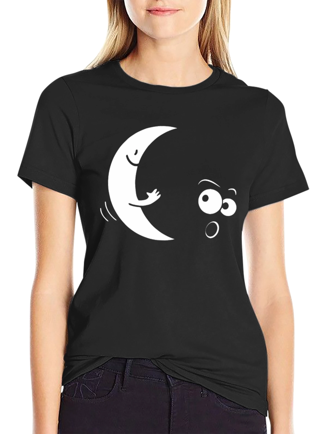 Humorous Moon Graphic T-Shirt