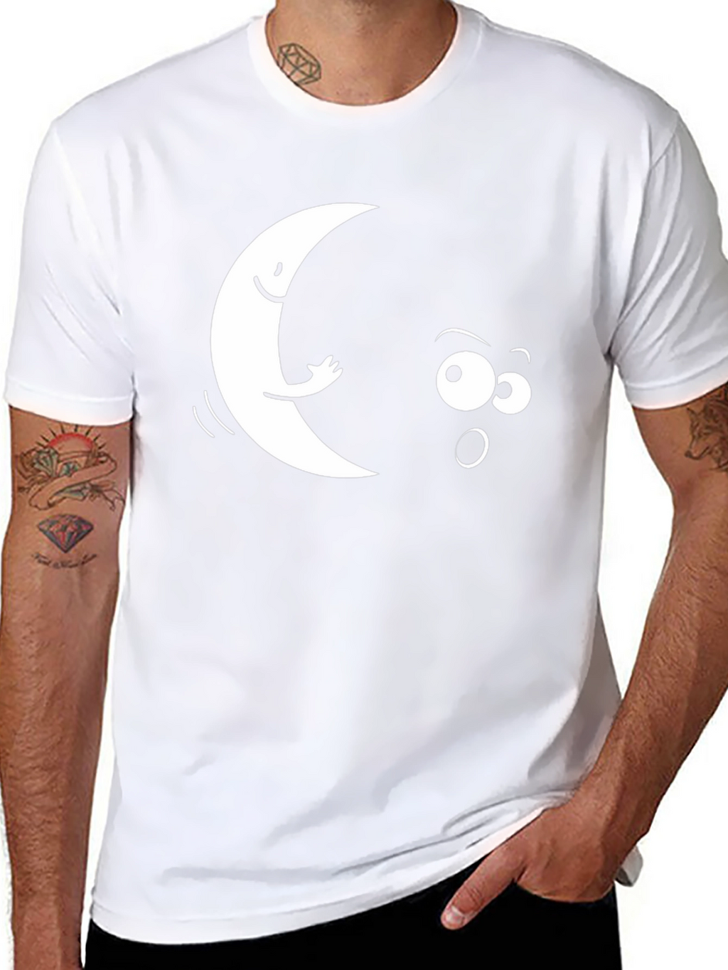 Humorous Moon Graphic T-Shirt
