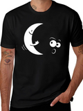 Humorous Moon Graphic T-Shirt