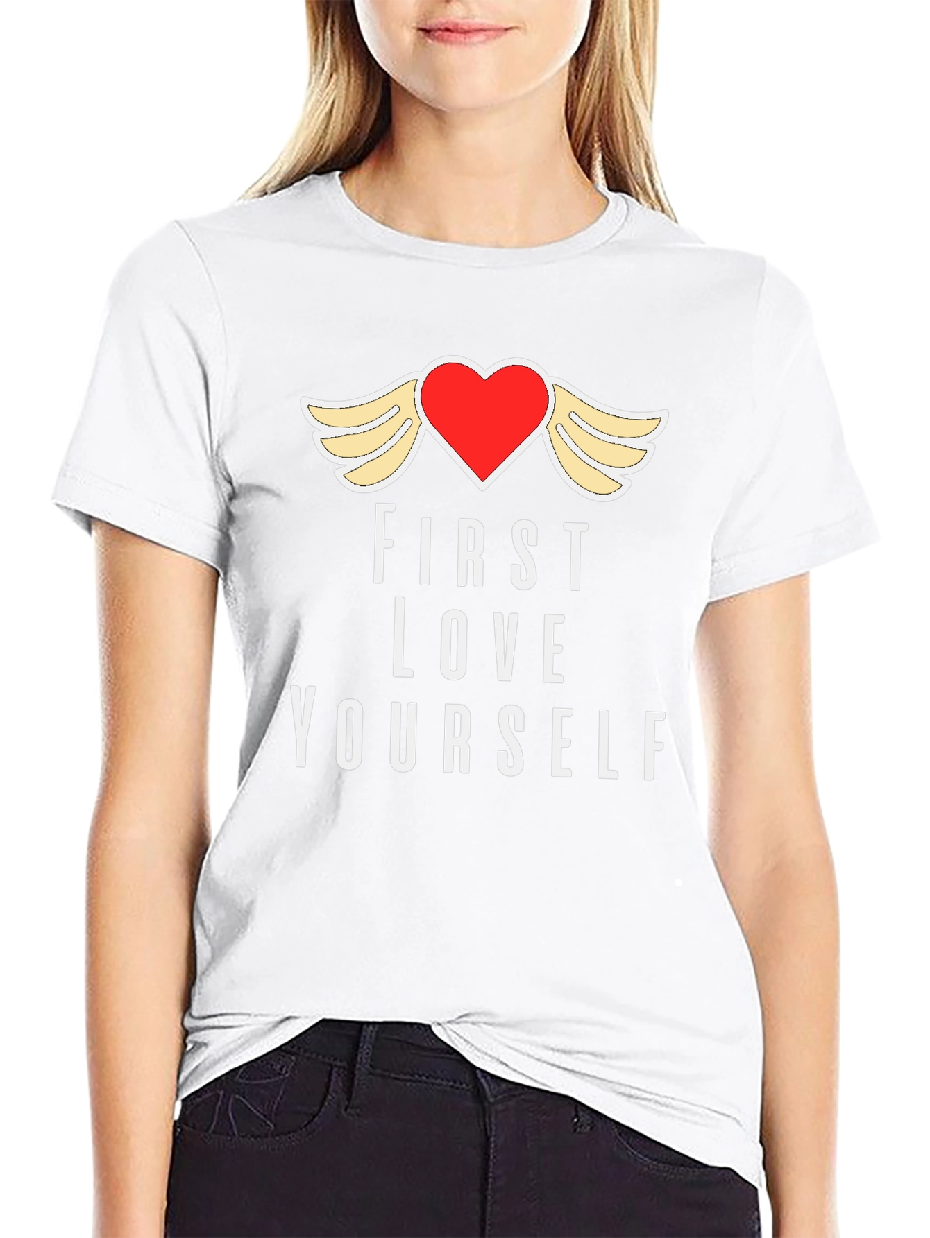 First Love Yourself Graphic Tee - Black T-Shirt