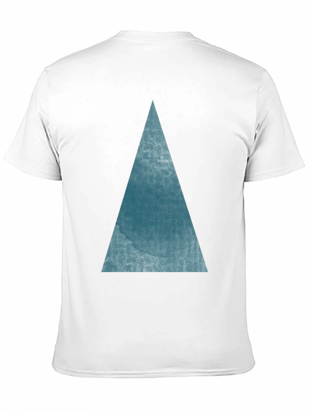 Mens Black T-Shirt with Blue Triangle Graphic