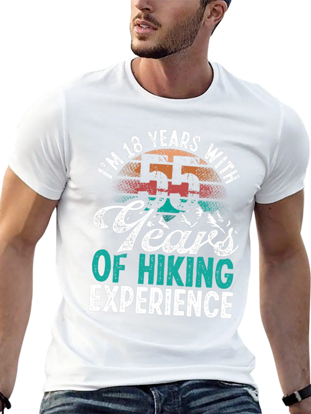 Funny Hiking Experience T-Shirt - 55 Years