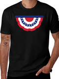 Patriotic Banner Graphic Tee - USA Pride T-Shirt