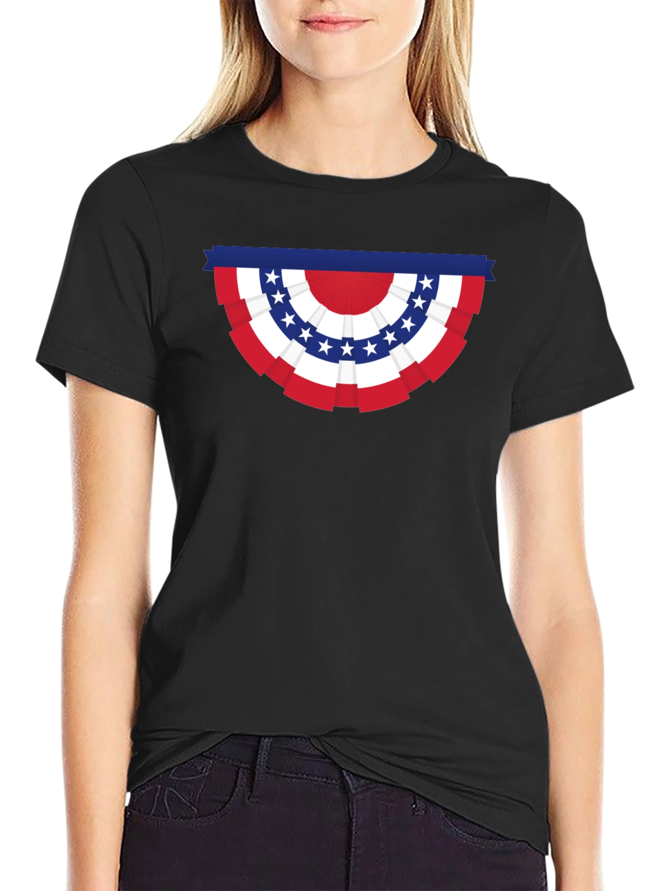 Patriotic Banner Graphic Tee - USA Pride T-Shirt