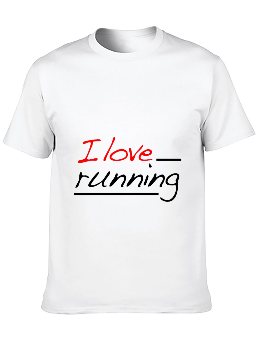 I Love Running Black Graphic Tee