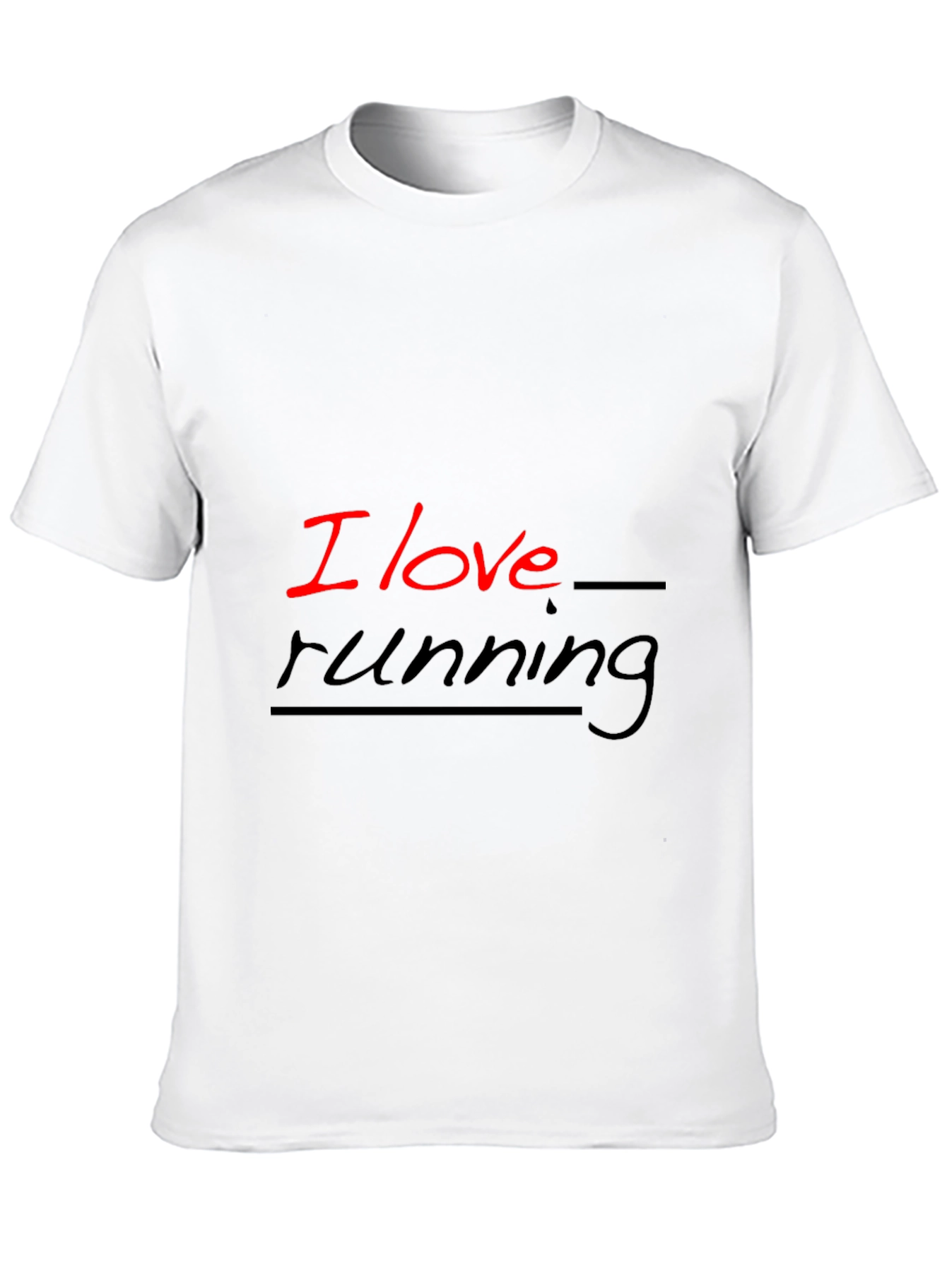 I Love Running Black Graphic Tee