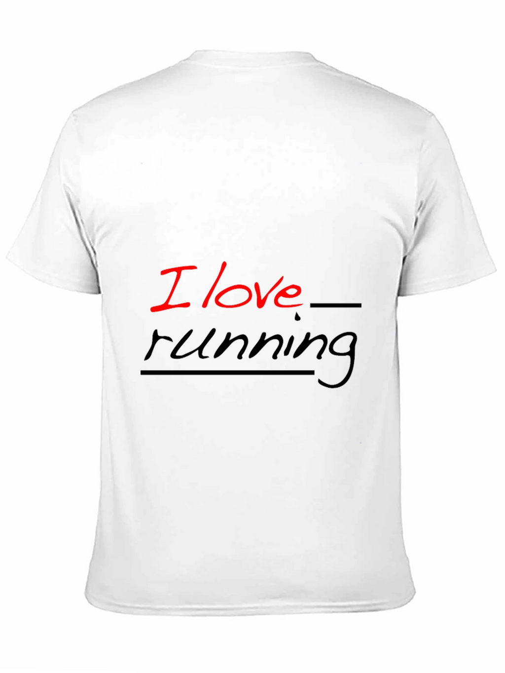 I Love Running Black Graphic Tee