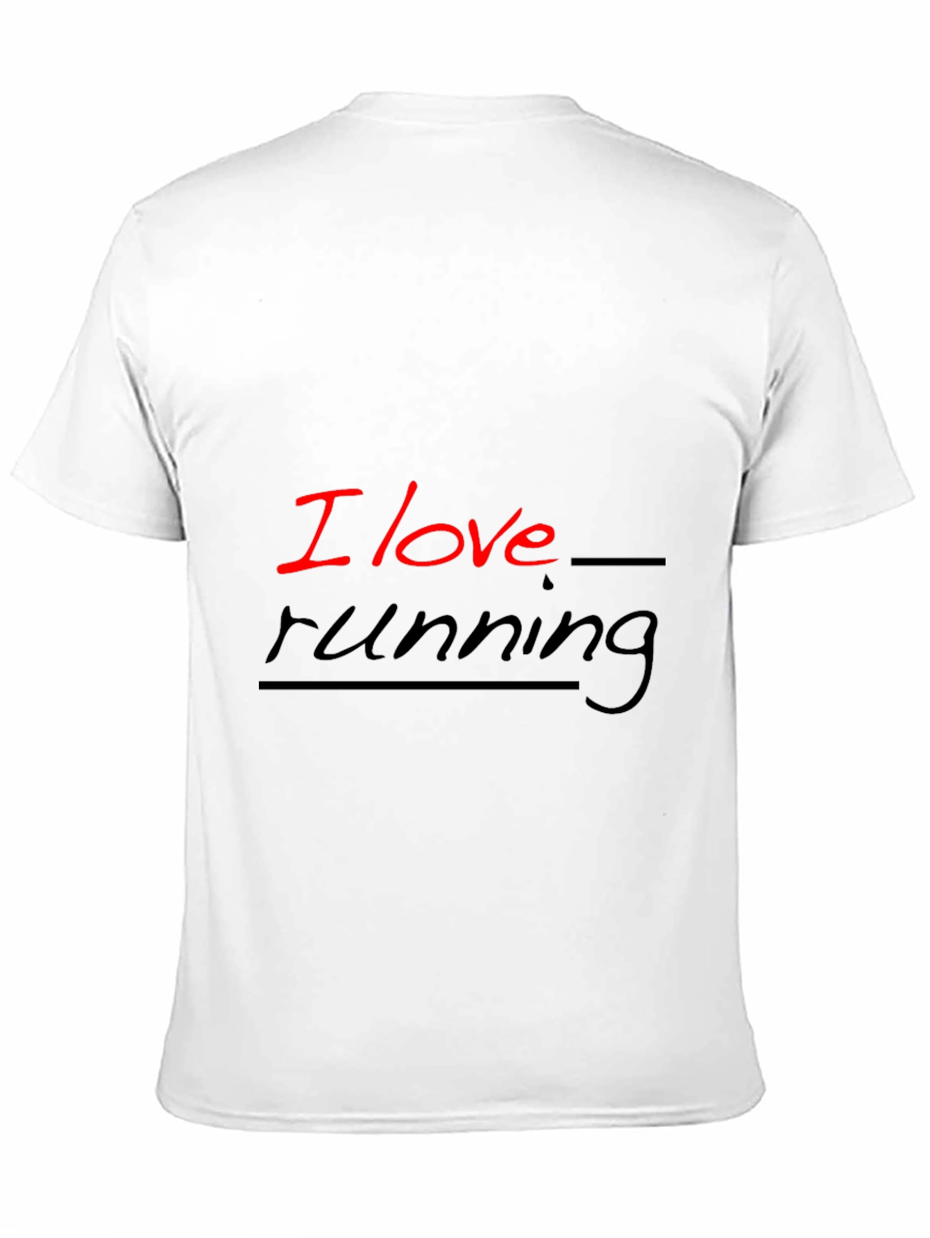 I Love Running Black Graphic Tee