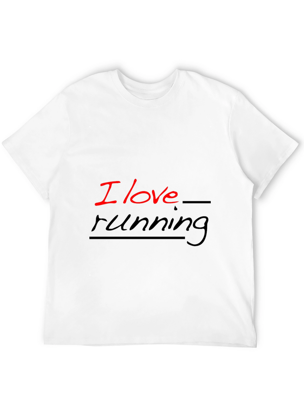 I Love Running Black Graphic Tee