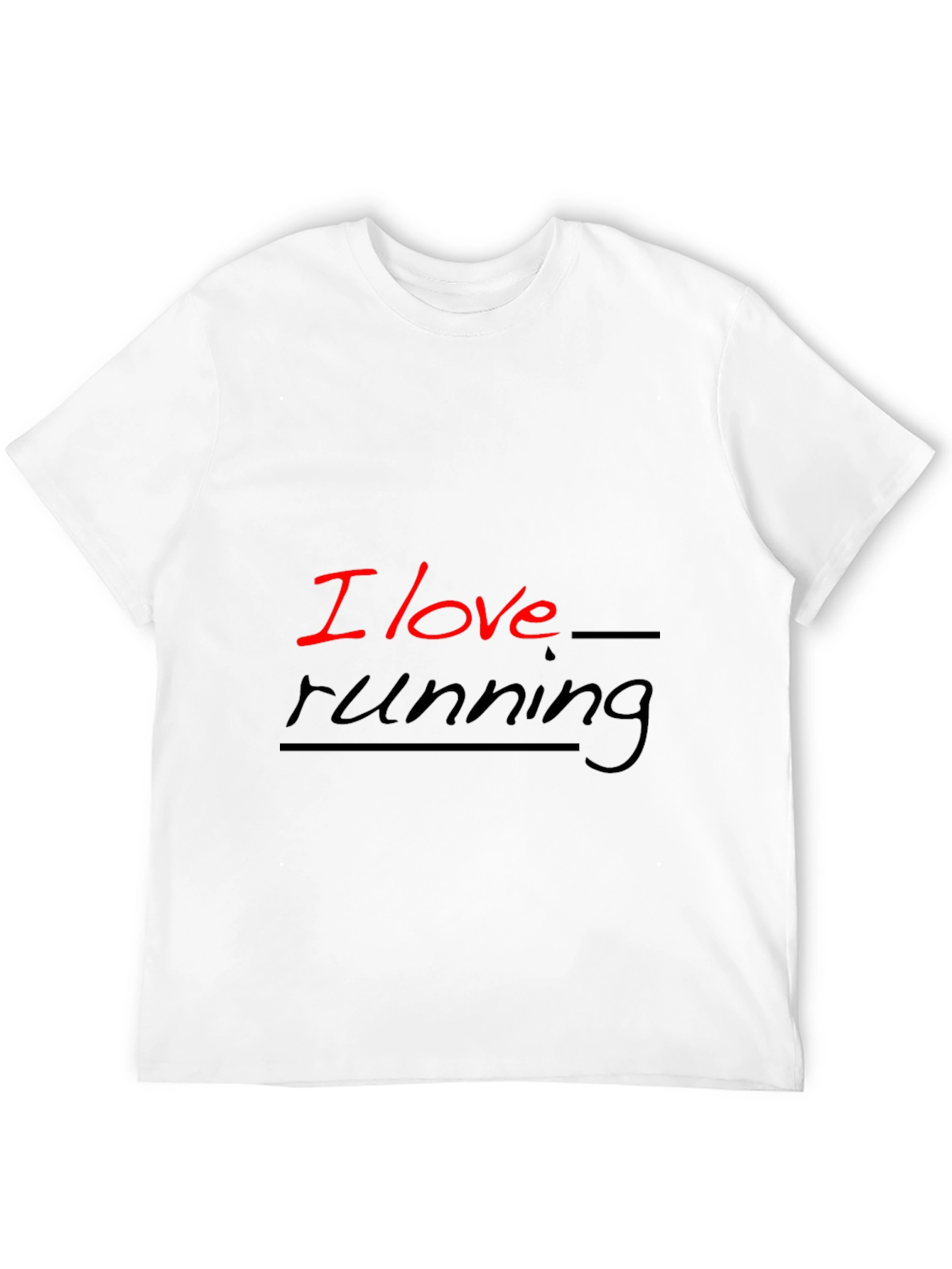 I Love Running Black Graphic Tee