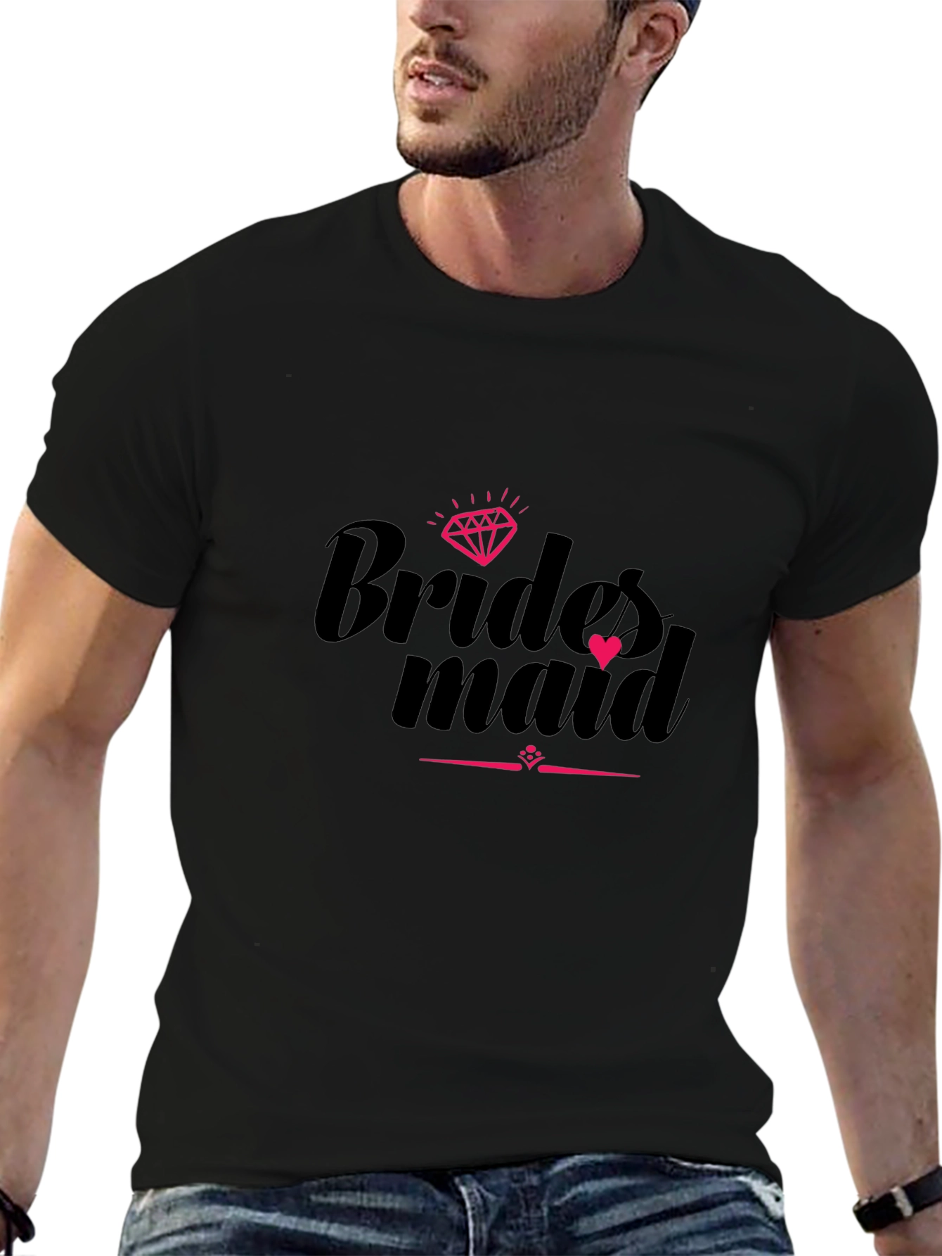 Bridesmaid Crew T-Shirt Black Party Tee