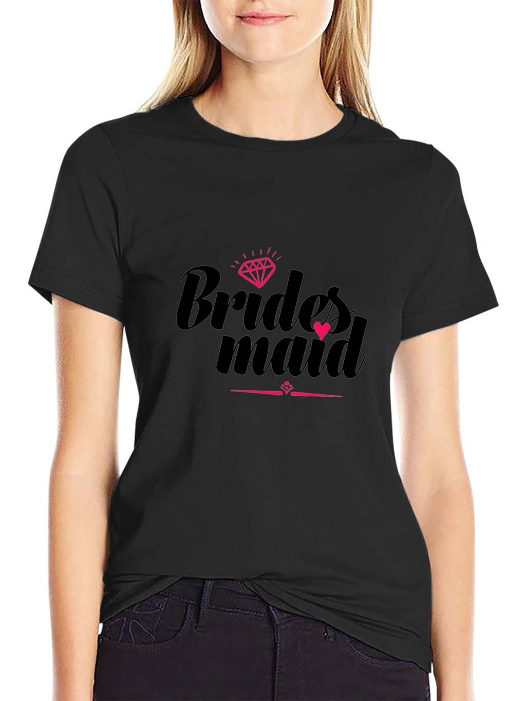 Bridesmaid Crew T-Shirt Black Party Tee
