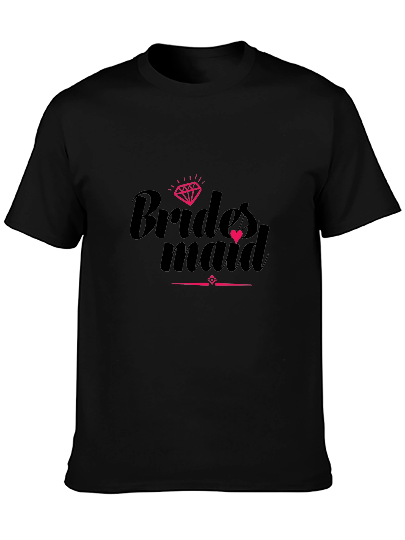 Bridesmaid Crew T-Shirt Black Party Tee