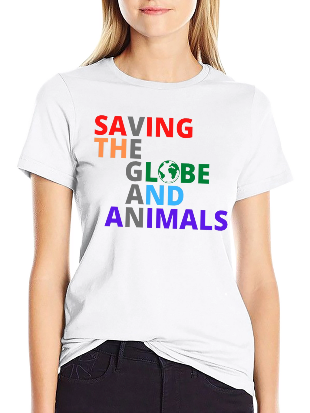Saving the Globe and Animals Graphic Tee