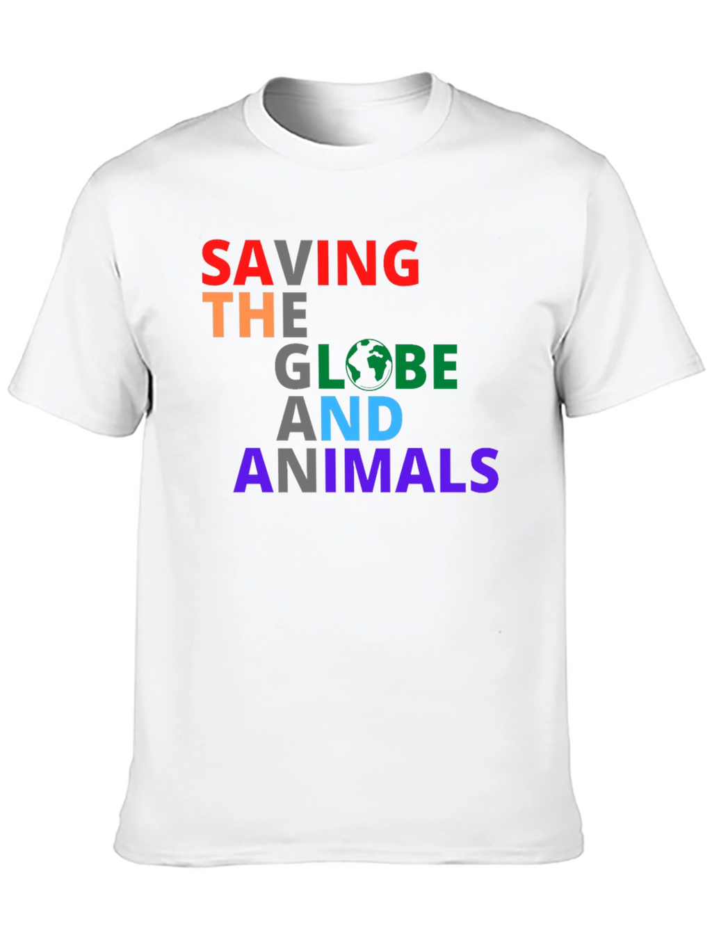 Saving the Globe and Animals Graphic Tee