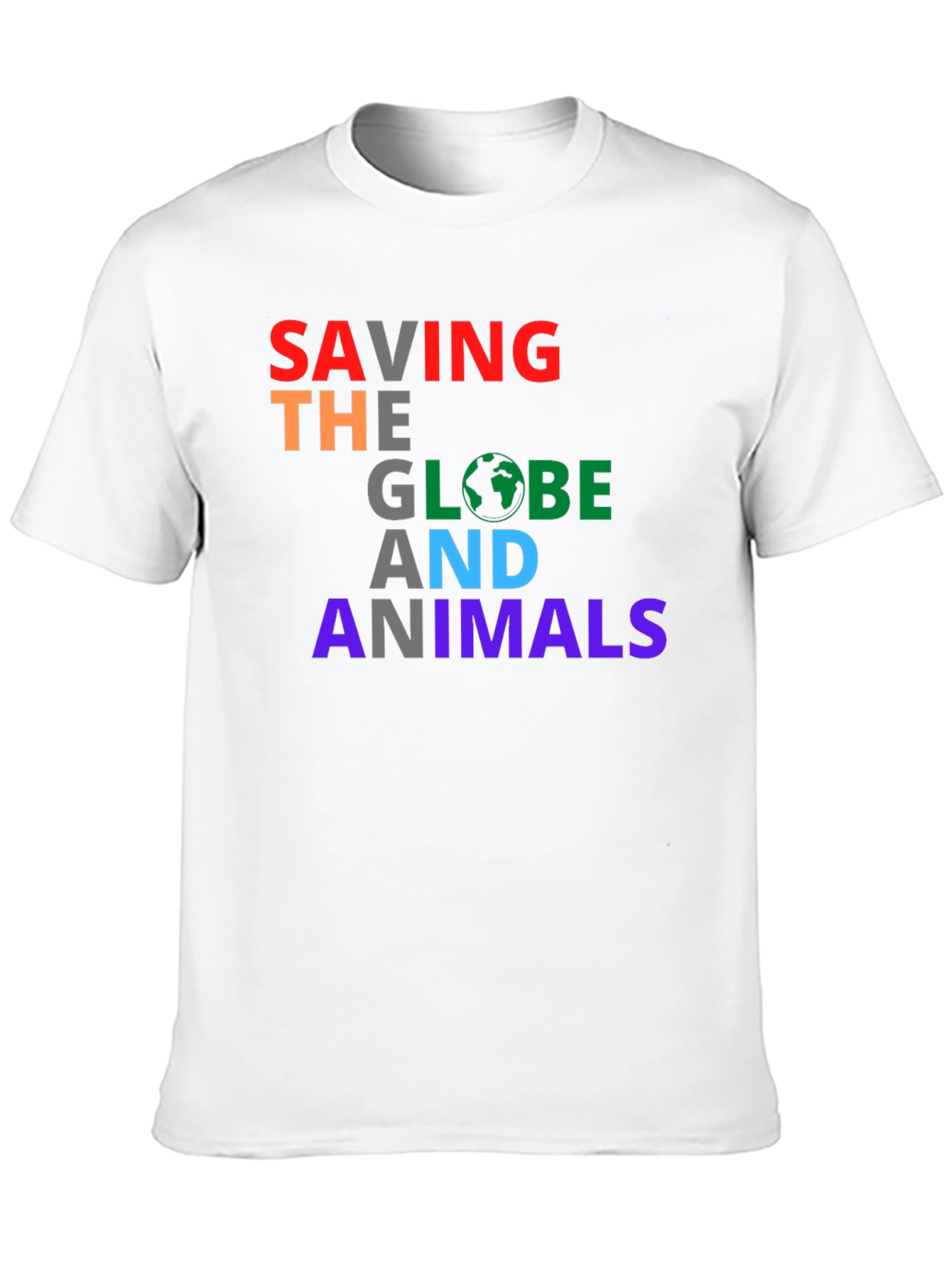 Saving the Globe and Animals Graphic Tee
