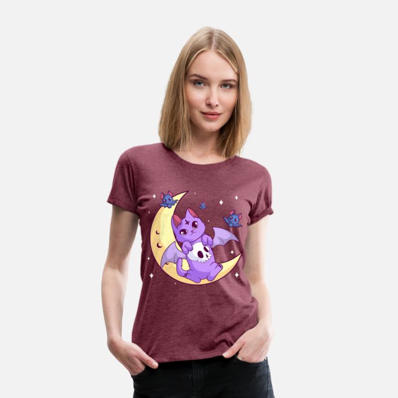 Kawaii Pastel Gothic Moon Skull Goth Cat