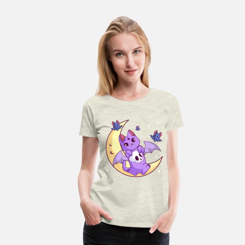 Kawaii Pastel Gothic Moon Skull Goth Cat