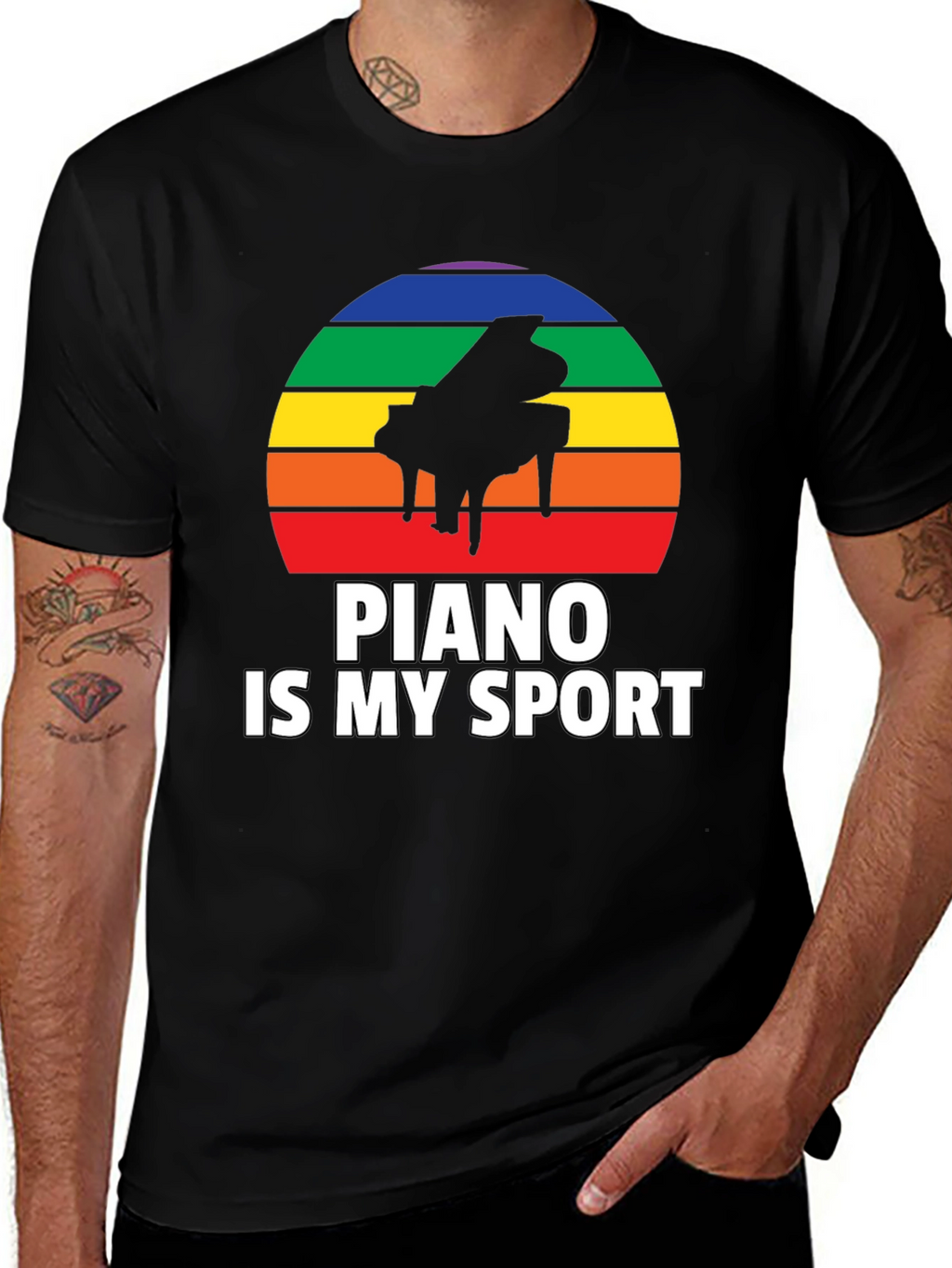 Piano Is My Sport Graphic Tee