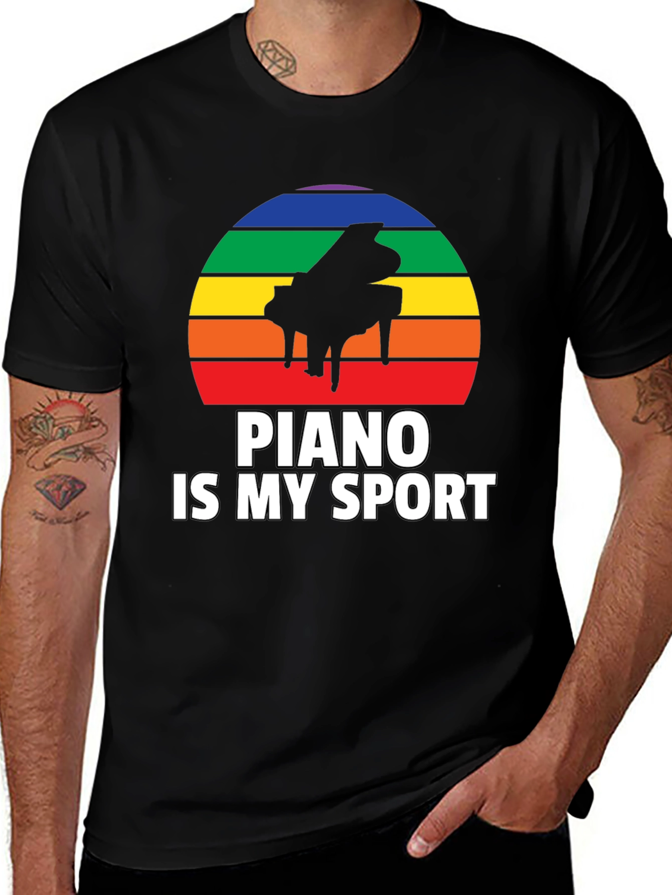 Piano Is My Sport Graphic Tee