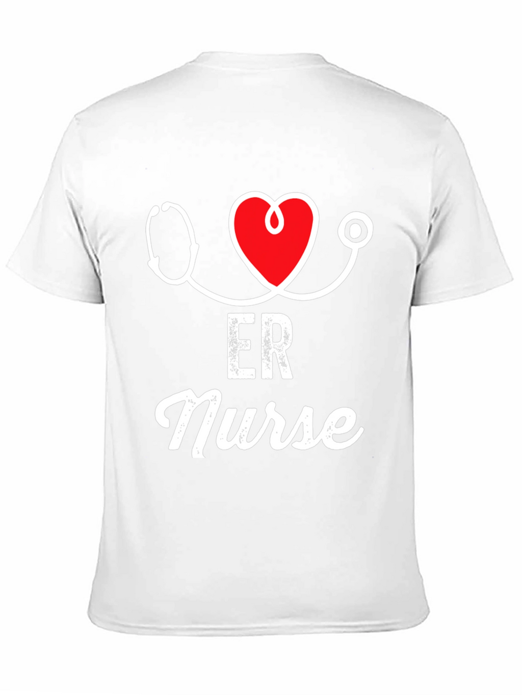 ER Nurse Stethoscope Heart Graphic T-Shirt