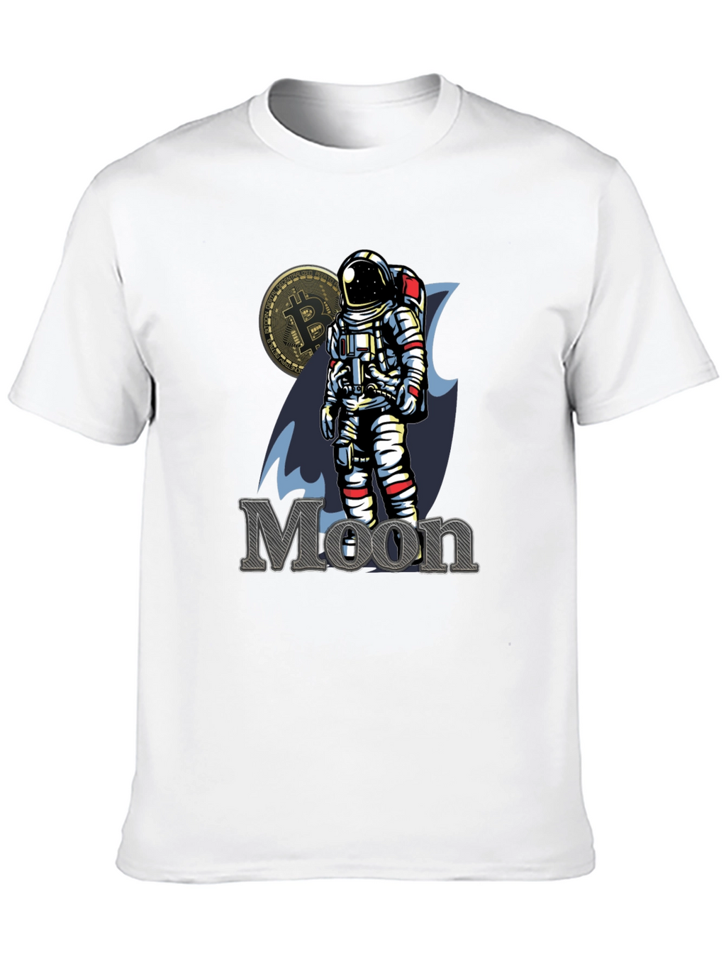Bitcoin to the Moon Black T-Shirt