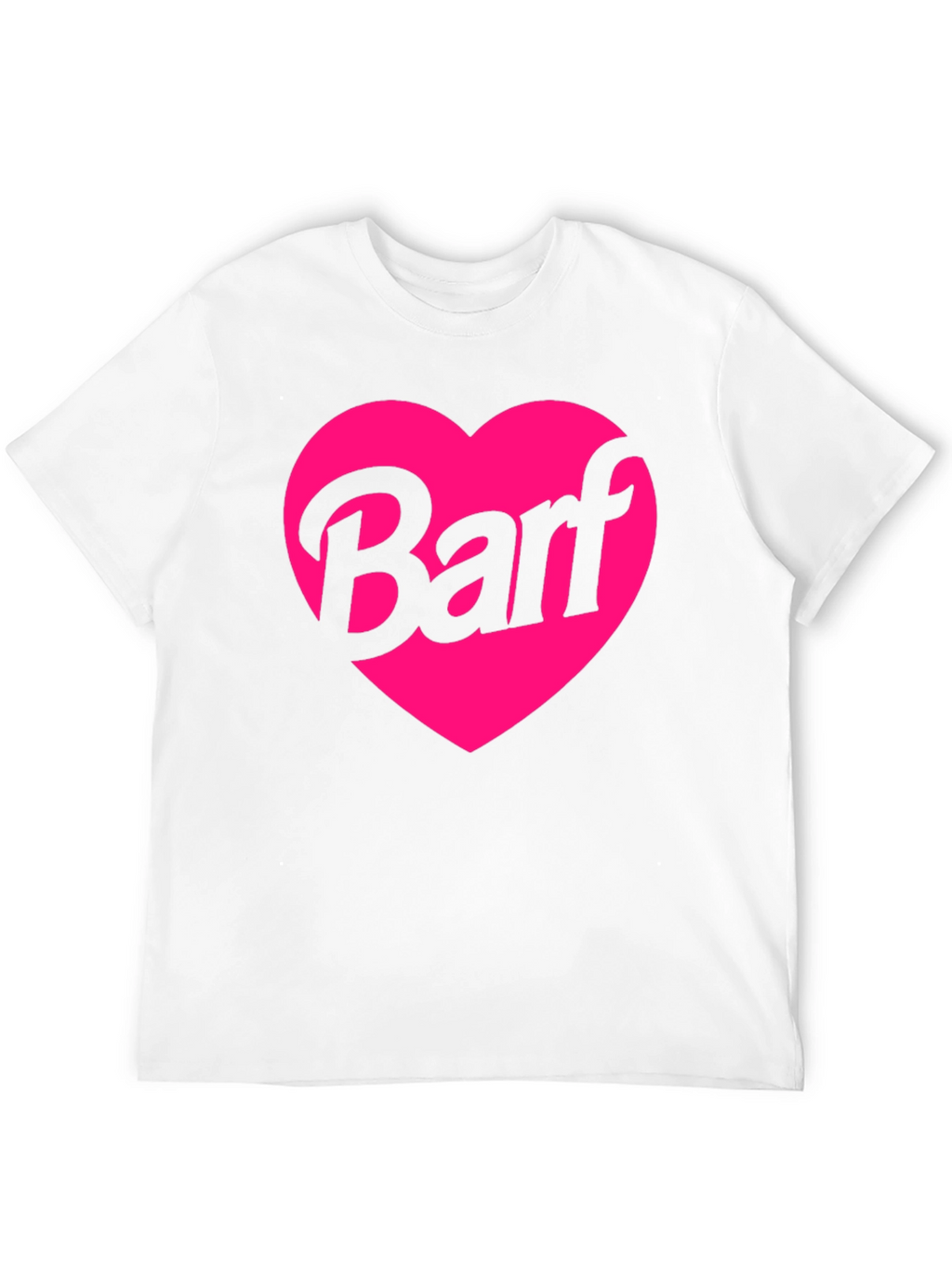 Barf Heart Graphic Tee - Black Crew Neck Shirt