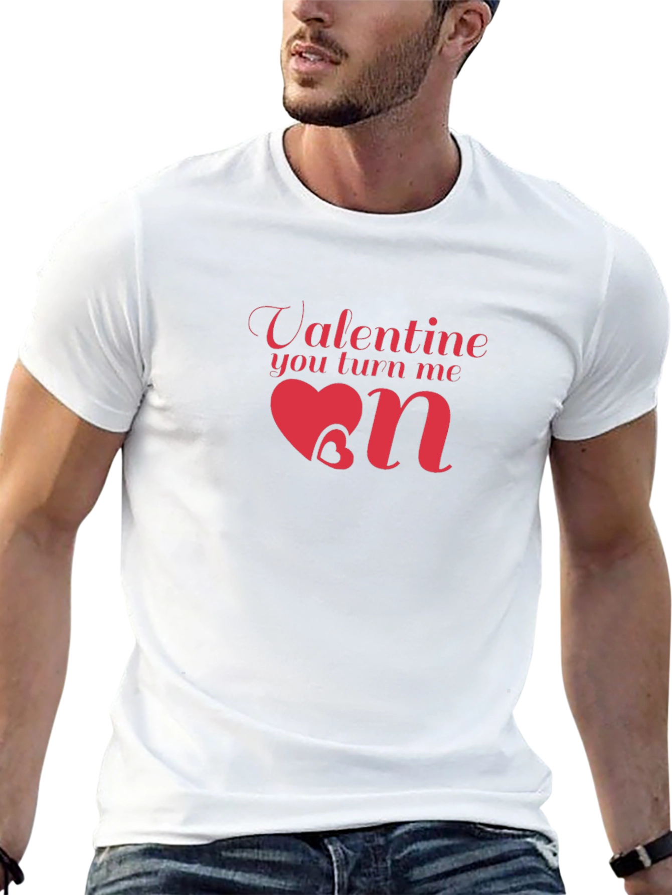 Valentine You Turn Me On Black T-Shirt
