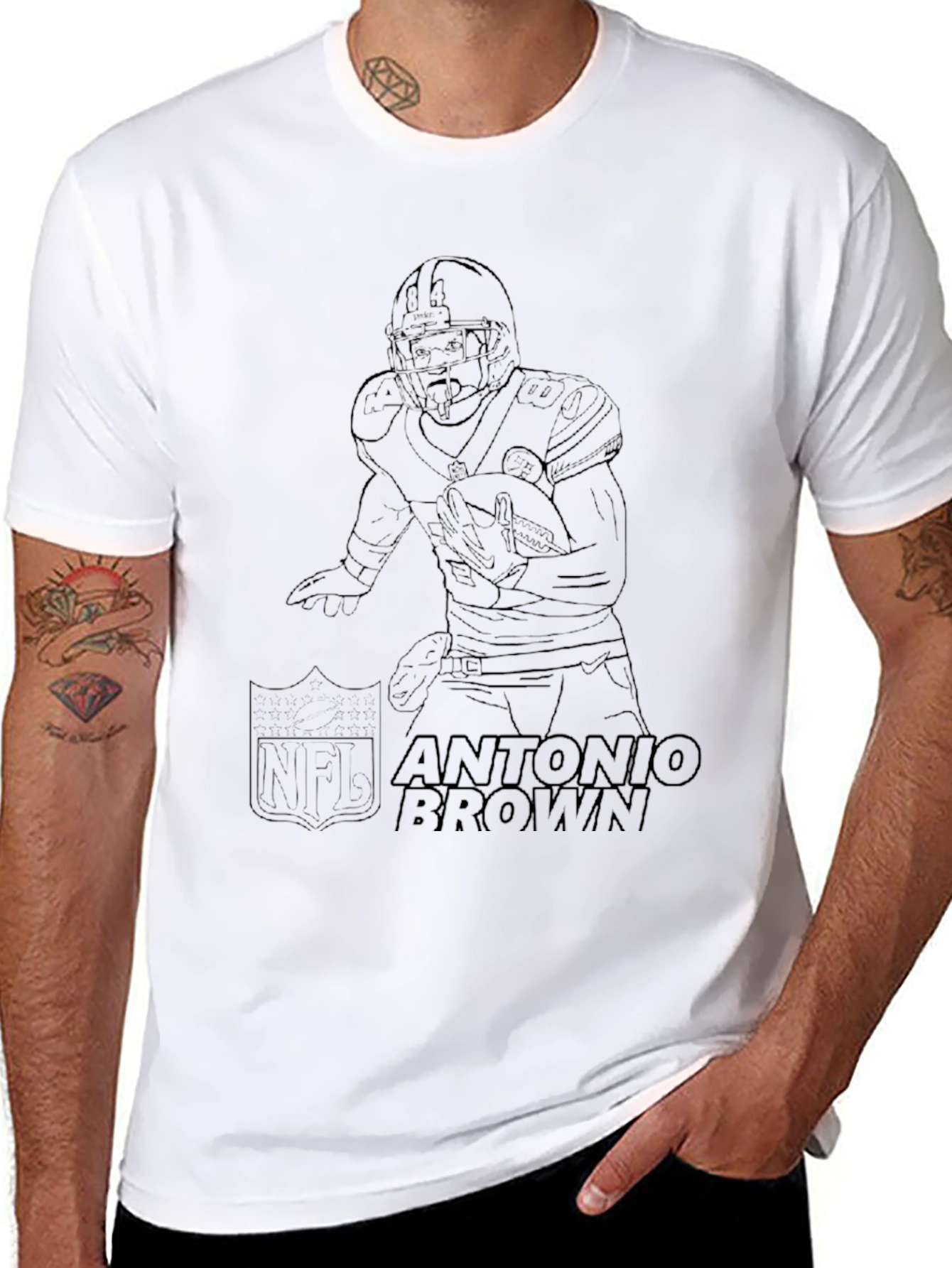 Antonio Brown Football Graphic T-Shirt