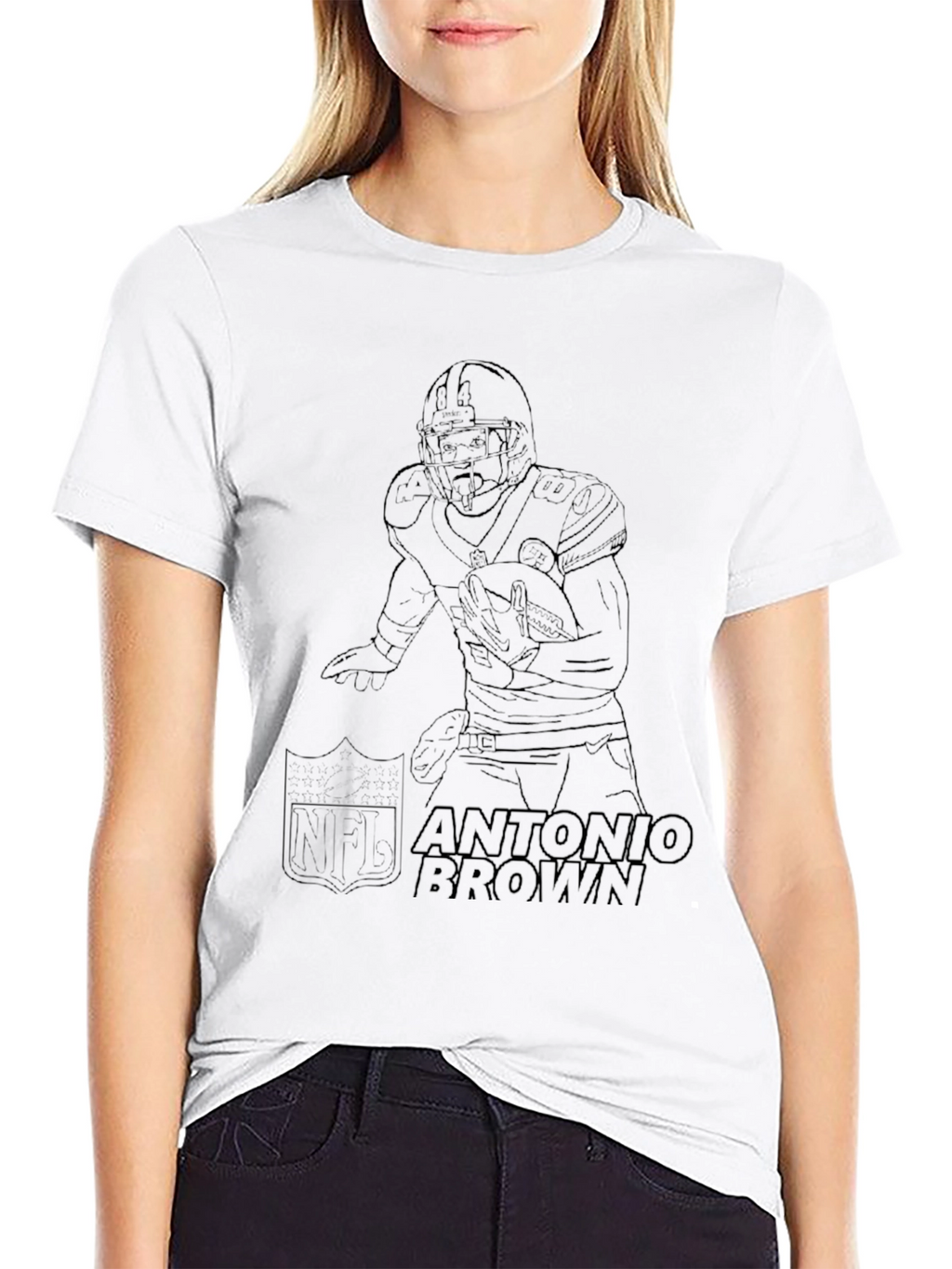Antonio Brown Football Graphic T-Shirt