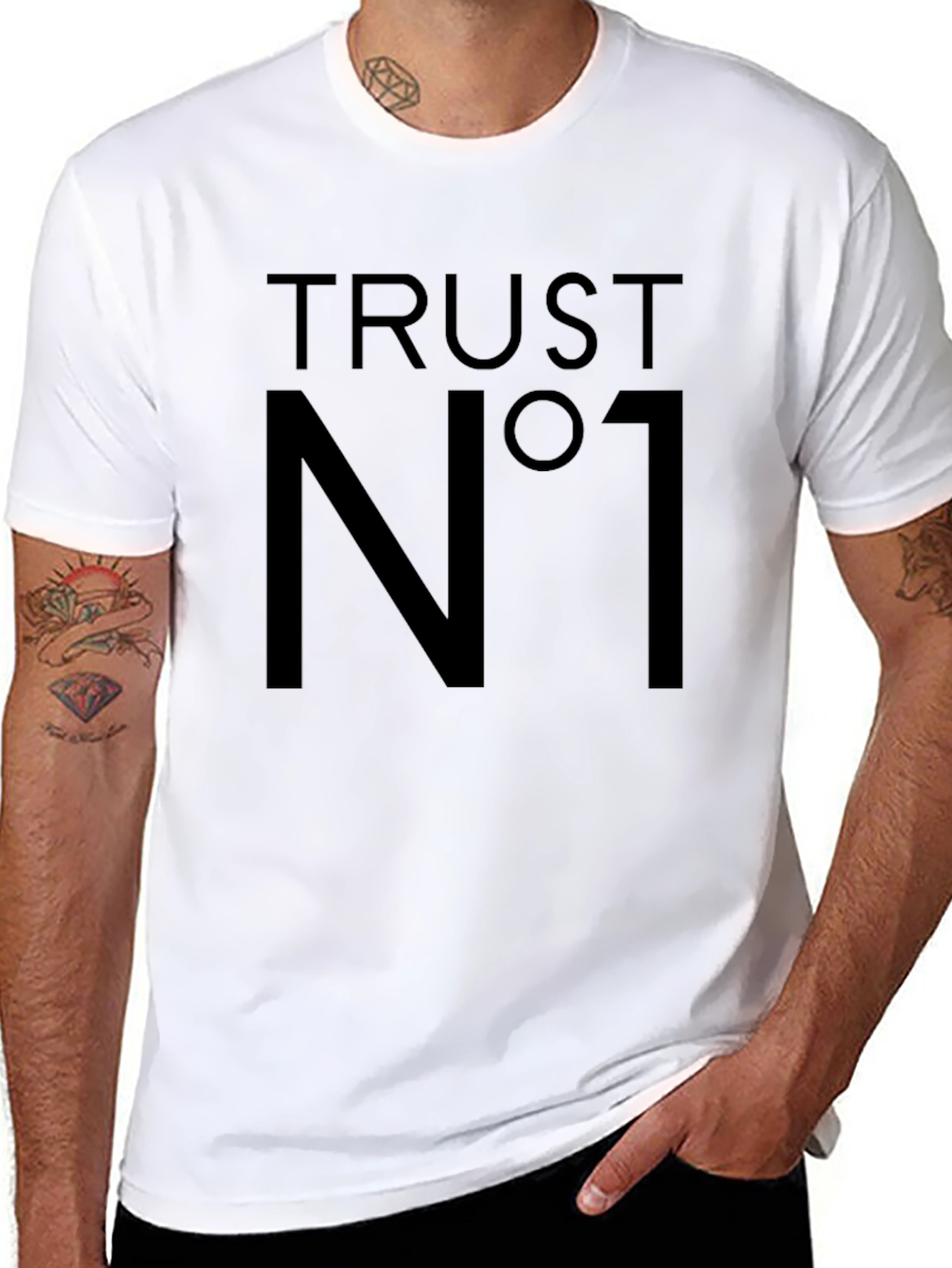 Trust No One Graphic Tee - Black