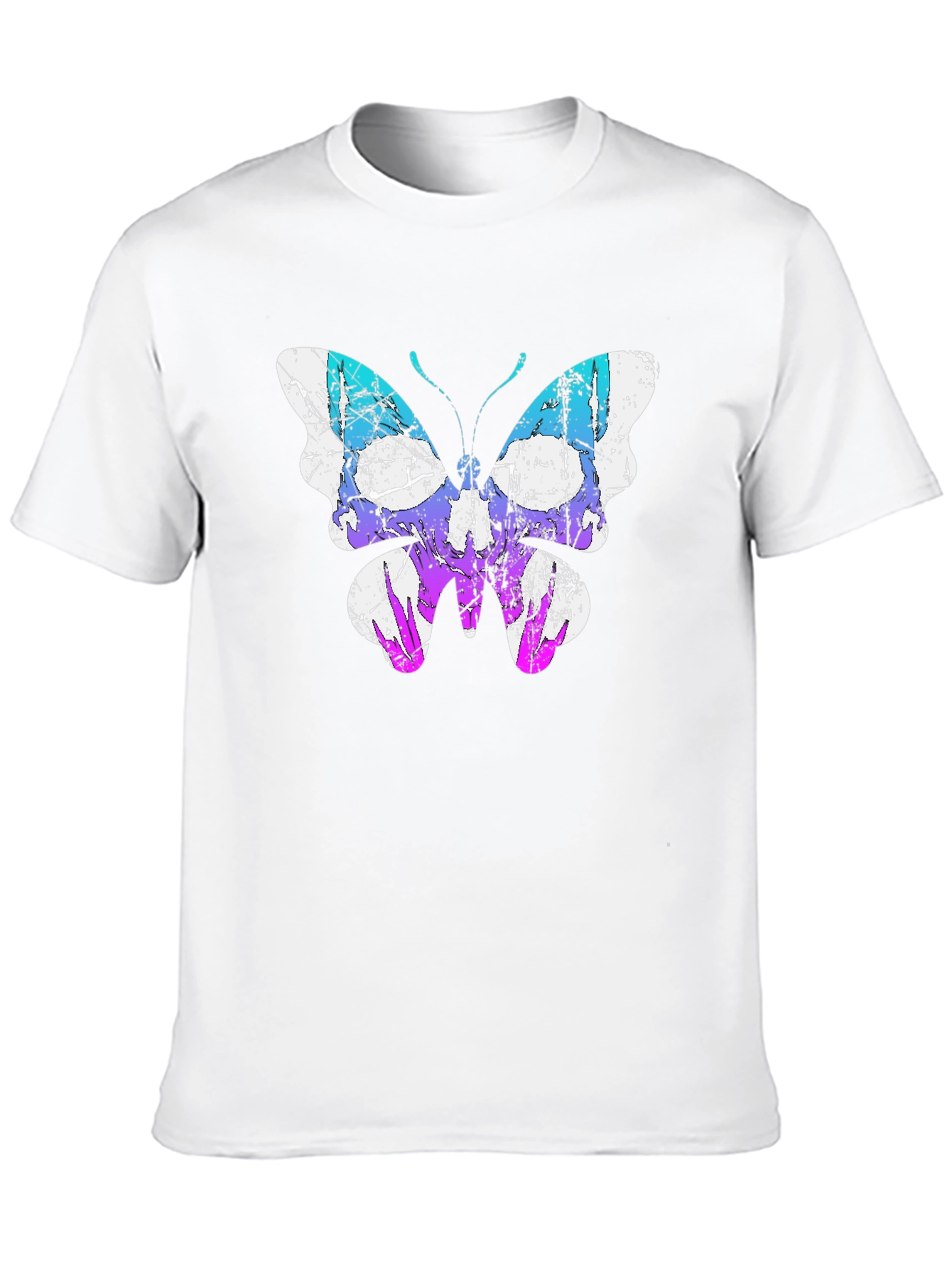 Distressed Butterfly Graphic Tee - Black