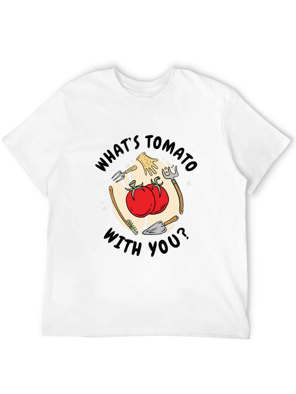 Whats Tomato With You Black T-Shirt Funny Gardening Tee