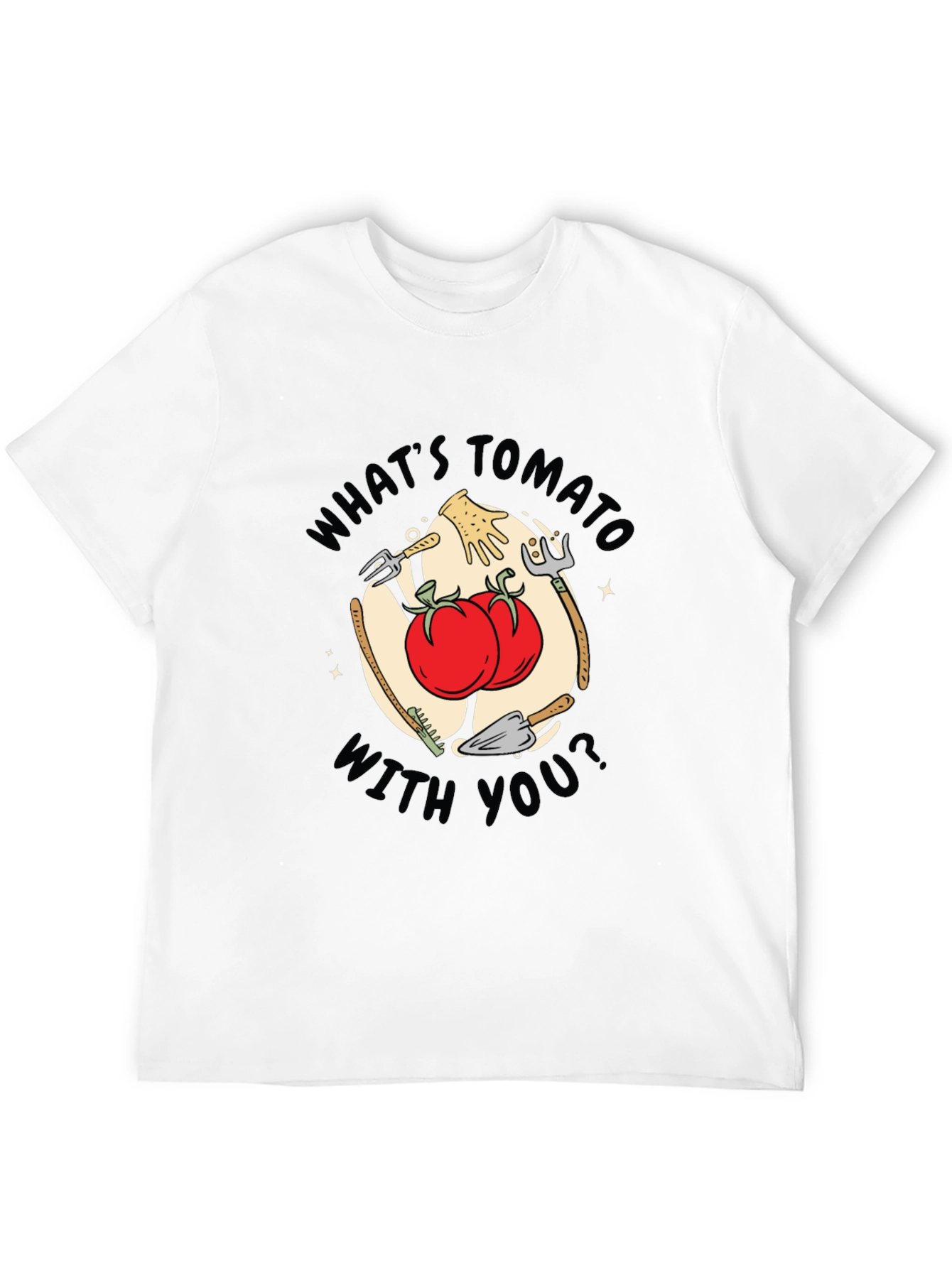 Whats Tomato With You Black T-Shirt Funny Gardening Tee