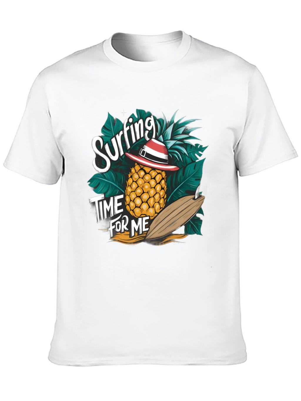 Surfing Pineapple T-Shirt - Tropical Summer Vibes