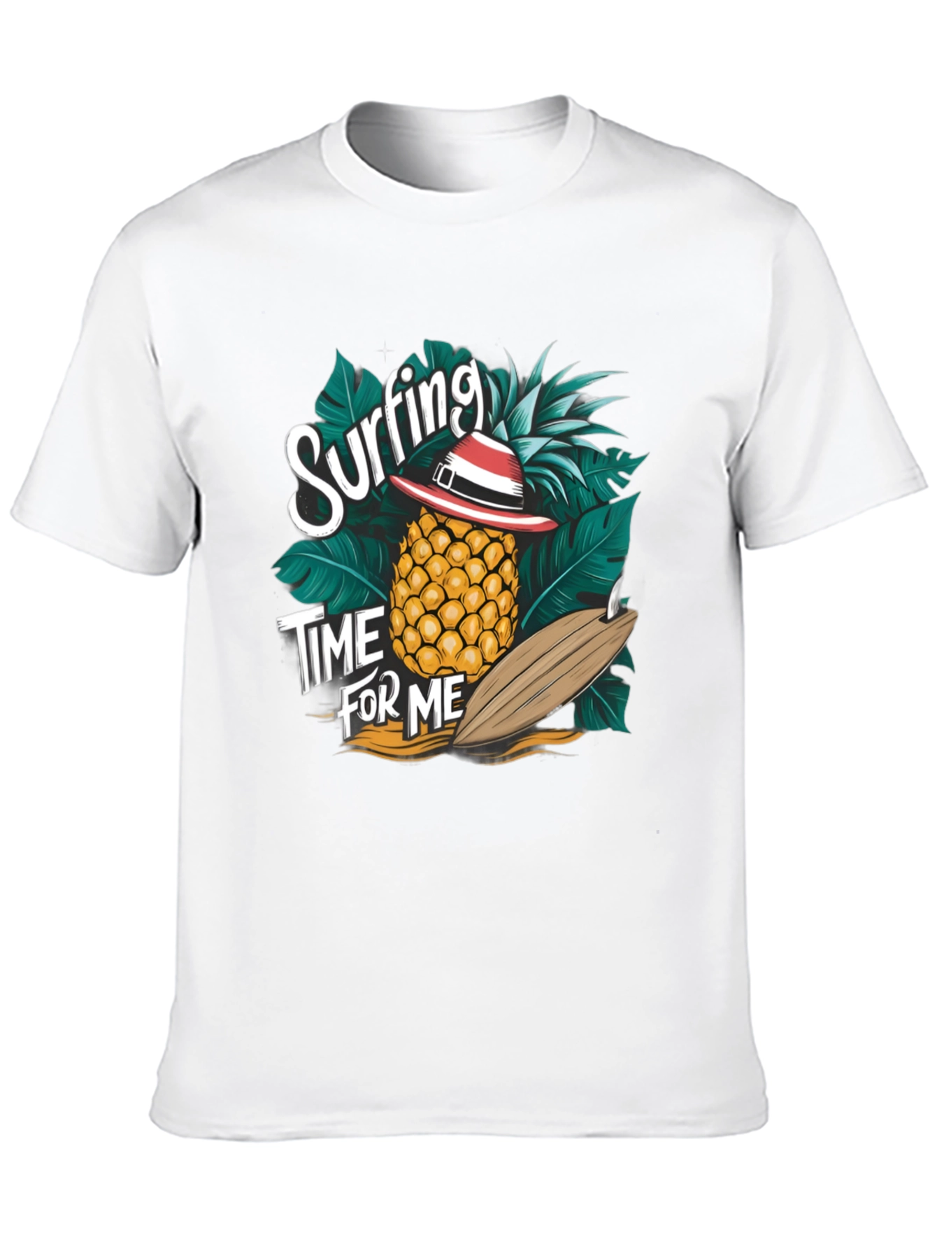 Surfing Pineapple T-Shirt - Tropical Summer Vibes