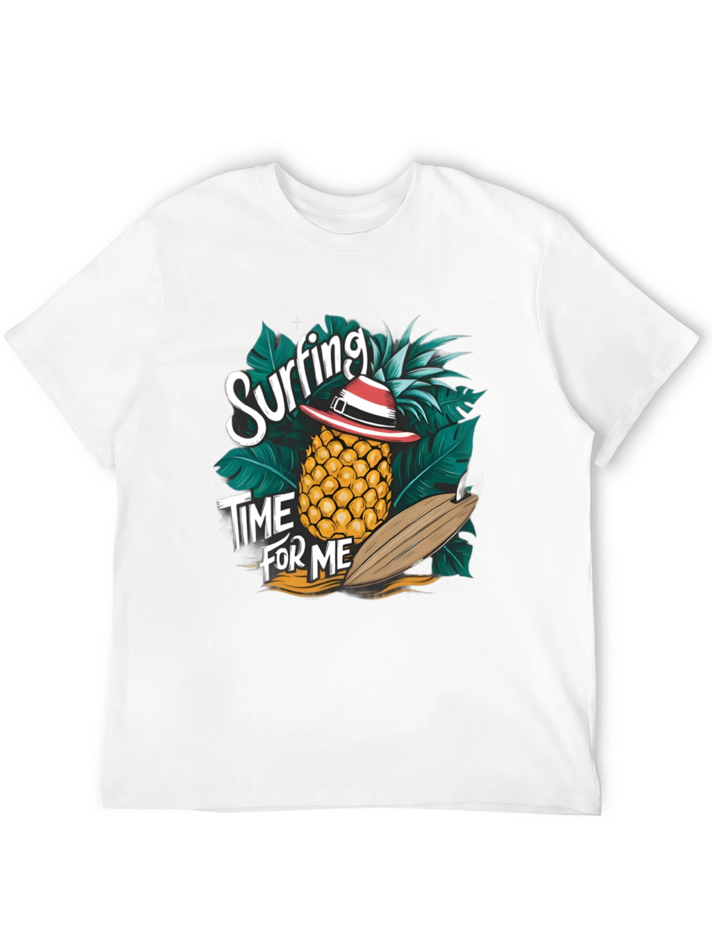 Surfing Pineapple T-Shirt - Tropical Summer Vibes