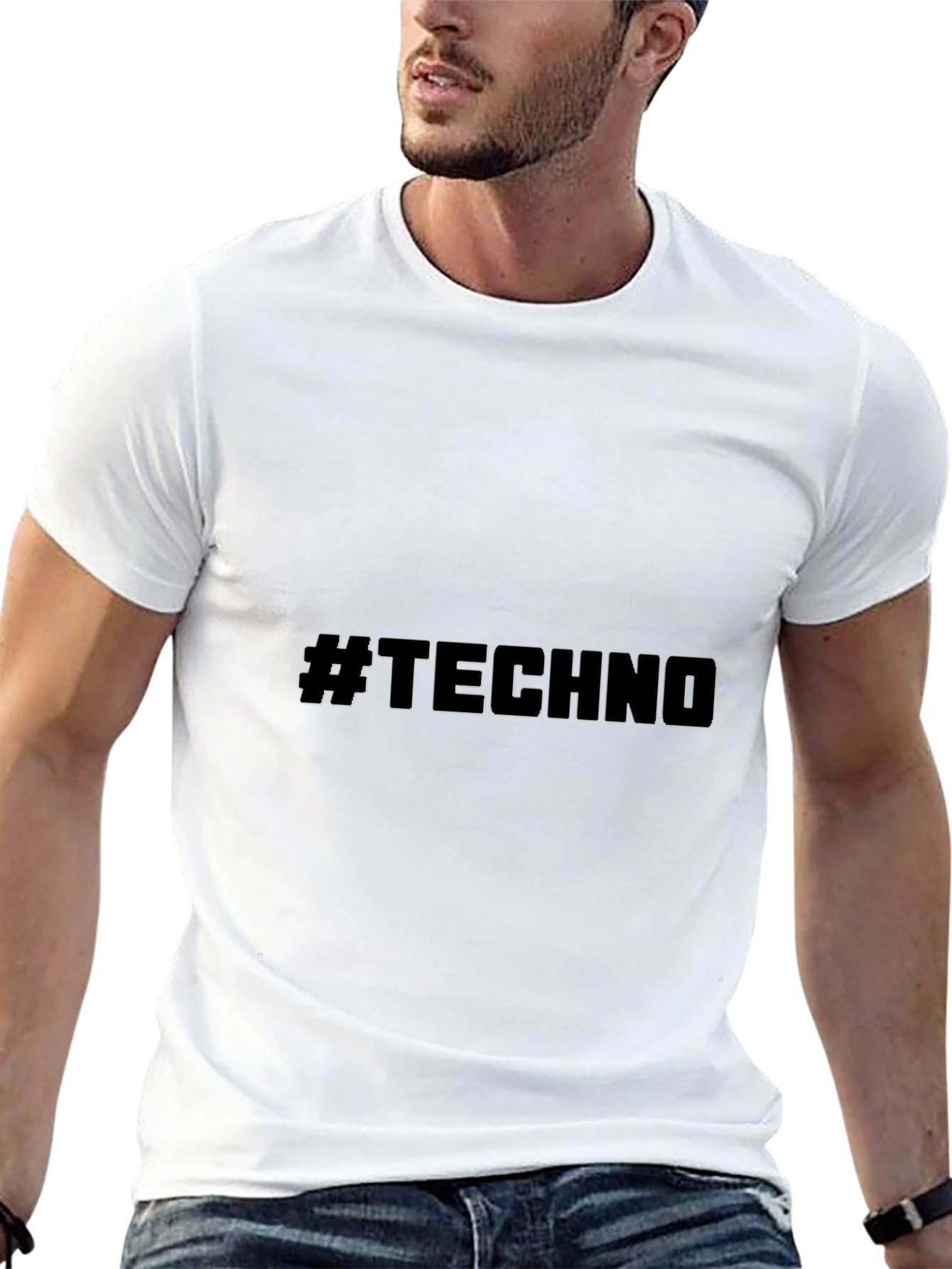 Hashtag Techno T-Shirt - Modern Graphic Tee