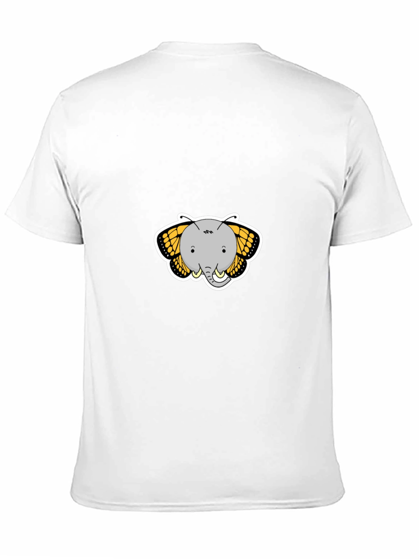 Elephant Butterfly Graphic Tee - Black