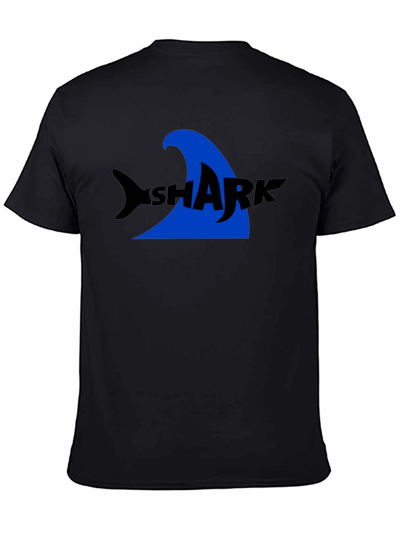Shark Graphic Tee - Black Cotton T-Shirt