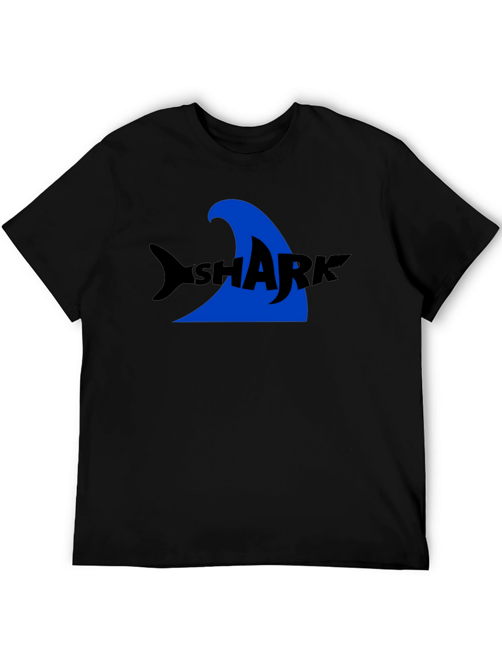 Shark Graphic Tee - Black Cotton T-Shirt