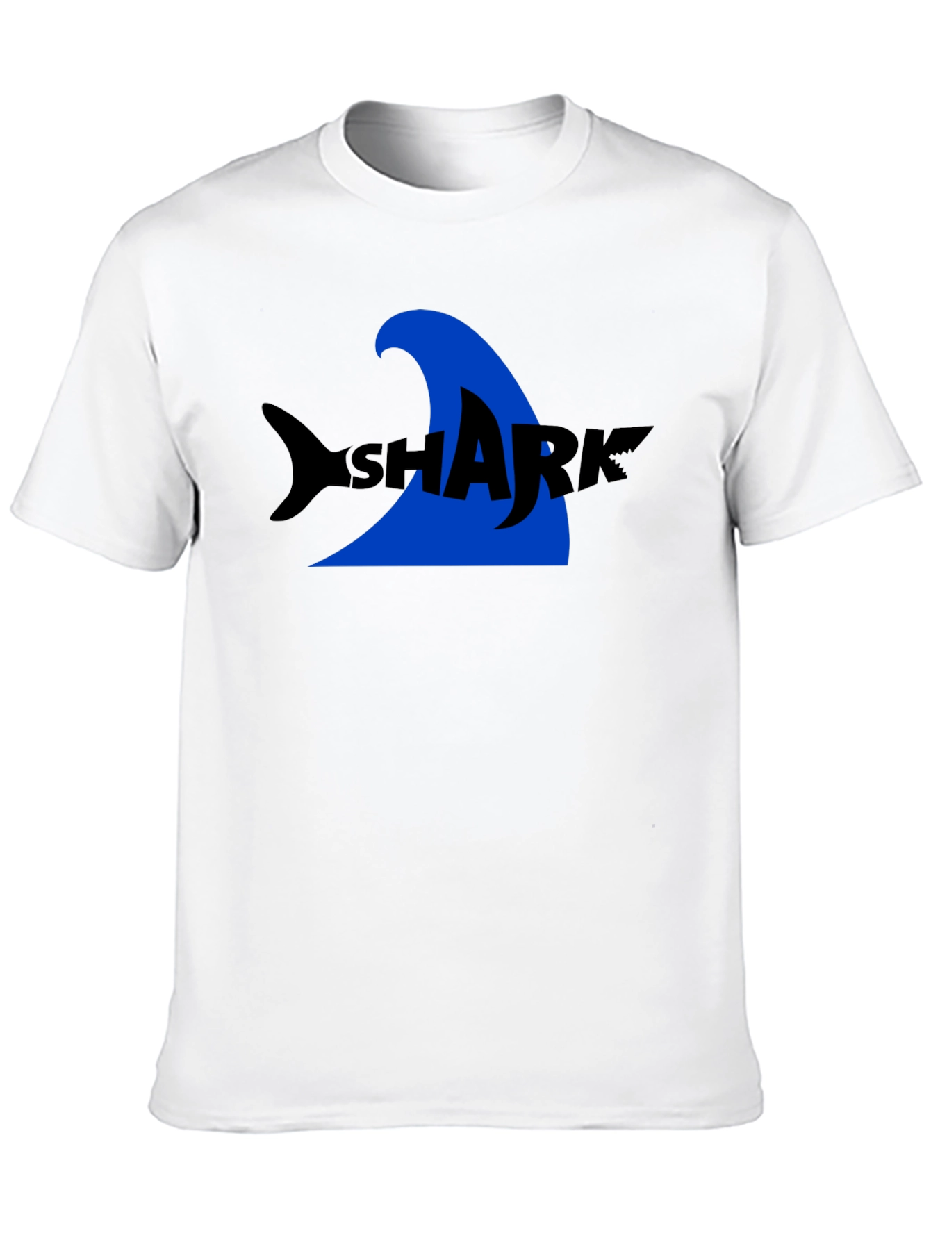 Shark Graphic Tee - Black Cotton T-Shirt