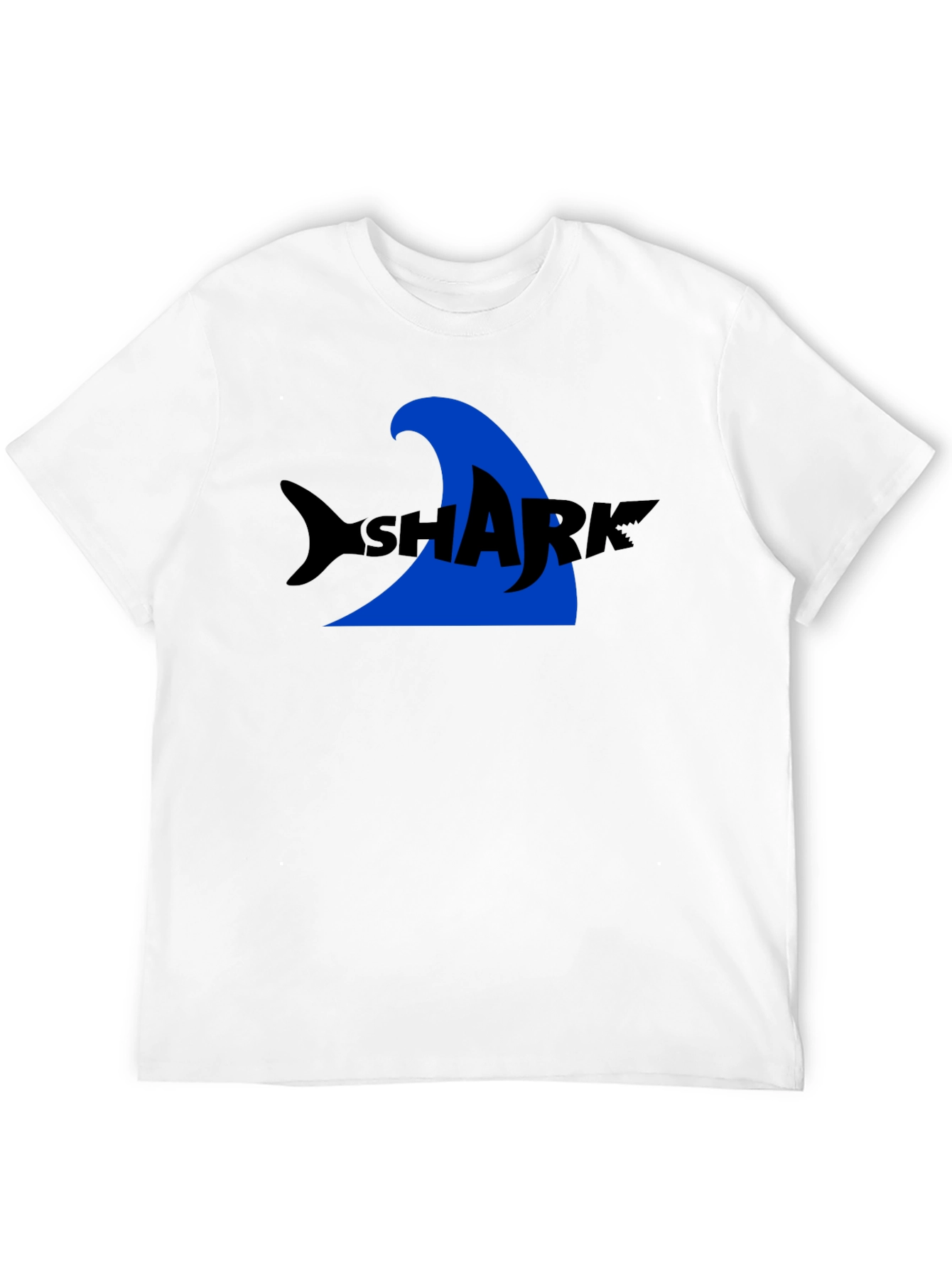 Shark Graphic Tee - Black Cotton T-Shirt