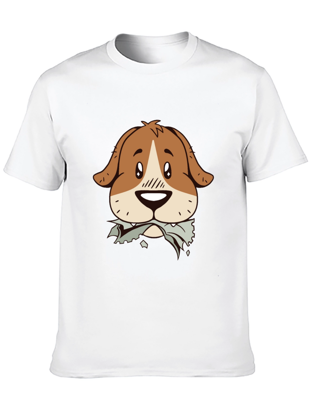 Dog Graphic Tee - Mens Black Cotton T-Shirt